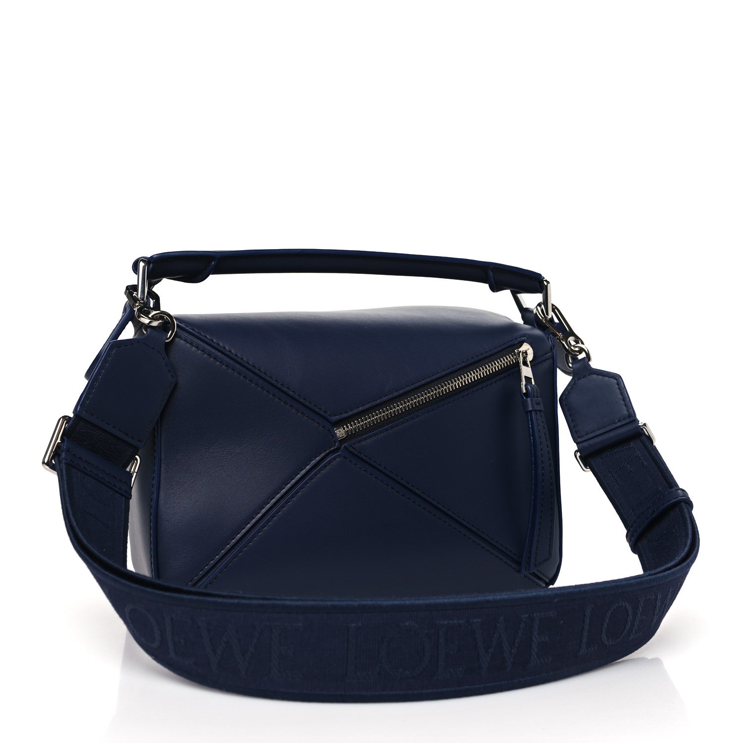 Loewe Satin Calfskin Small Puzzle Bag Abyss Blue 2 of 7
