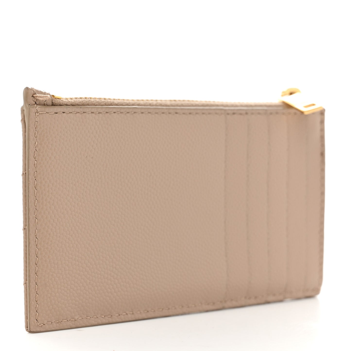 Monogram Grain de Poudre 5 Fragments Zip Pouch Card Holder Dark Beige