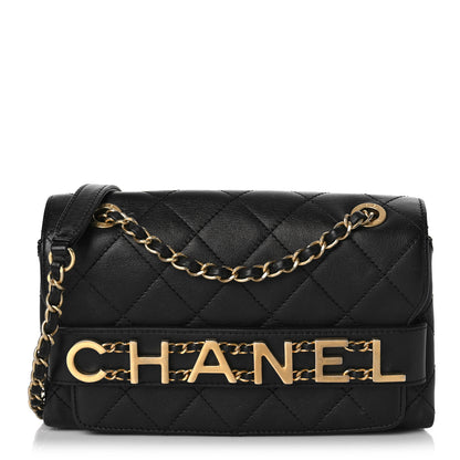 Chanel Calfskin Quilted Small Enchained Flap Black 1 of 12