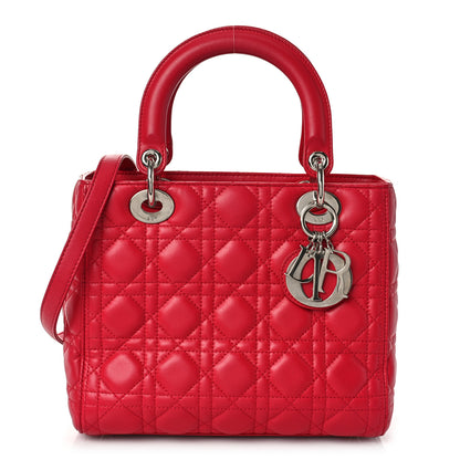 Christian Dior Lambskin Cannage Medium Lady Dior Fuchsia 1 of 9