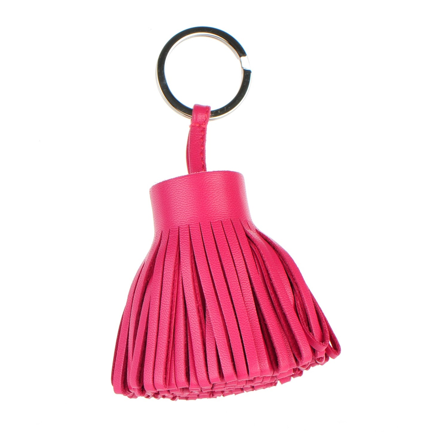 Lambskin Carmen Tassel Key Holder Rose Shocking