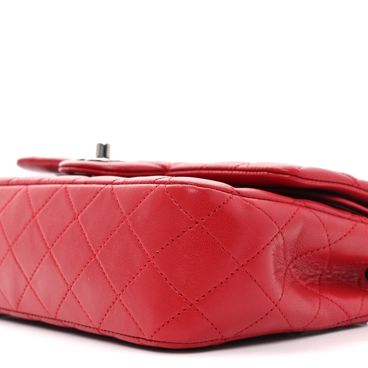 Chanel Lambskin Quilted Medium Double Flap Red 10 of 10