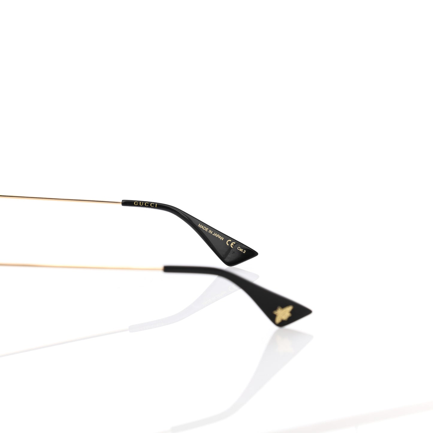 Metal Rectangular Frame Sunglasses GG0414S Gold Multicolor