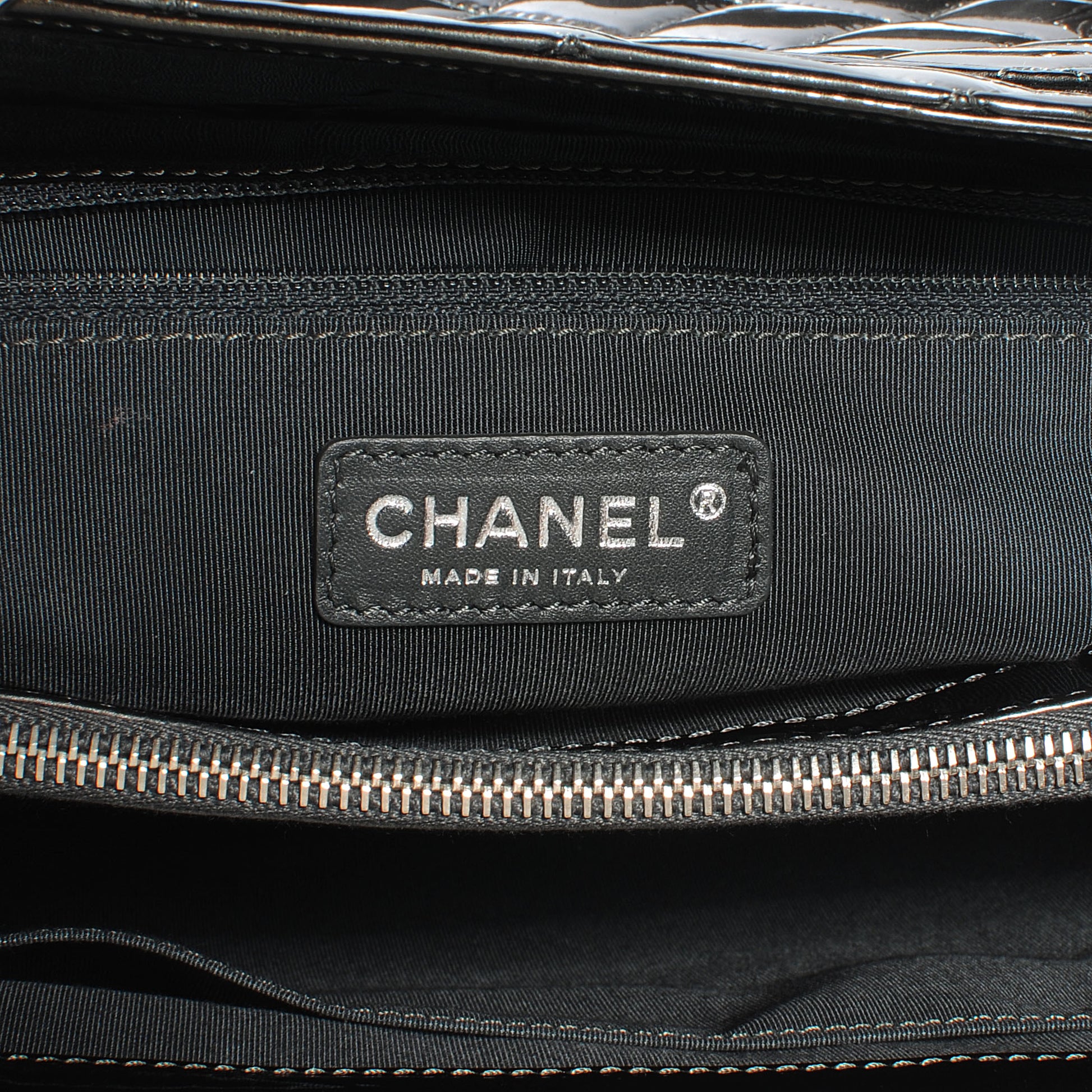Chanel Patent Grand Shopping Tote GST Grey 6 of 7