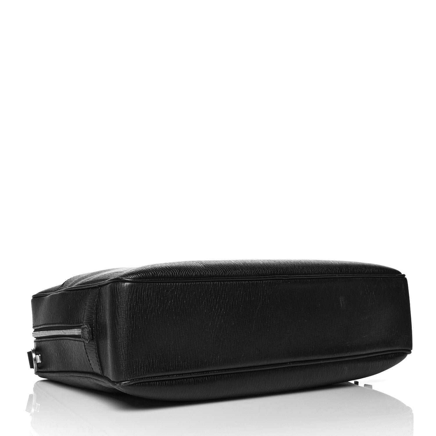 Salvatore Ferragamo Calfskin Zip Around Briefcase Black 4 of 13