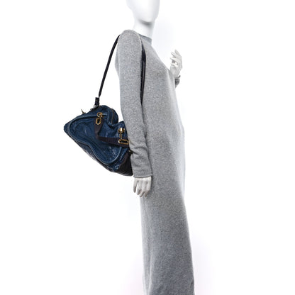 Chloe Snakeskin Medium Paraty Navy 3 of 15