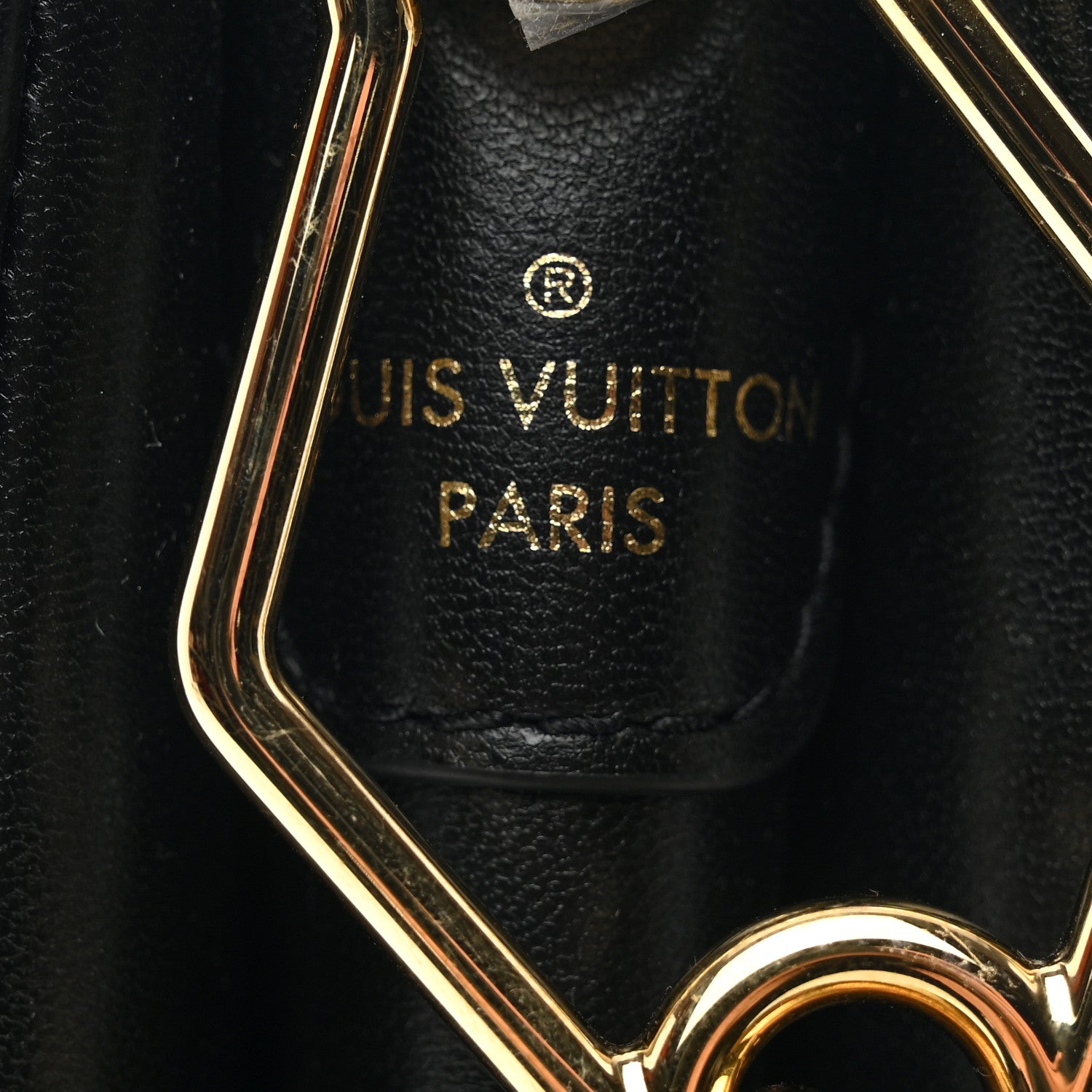 Louis Vuitton Lambskin Embossed Monogram Coussin MM Black 9 of 11
