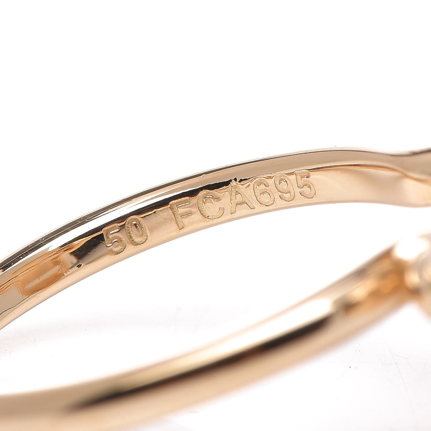 18K Yellow Gold Fleur Ring 50 5.25
