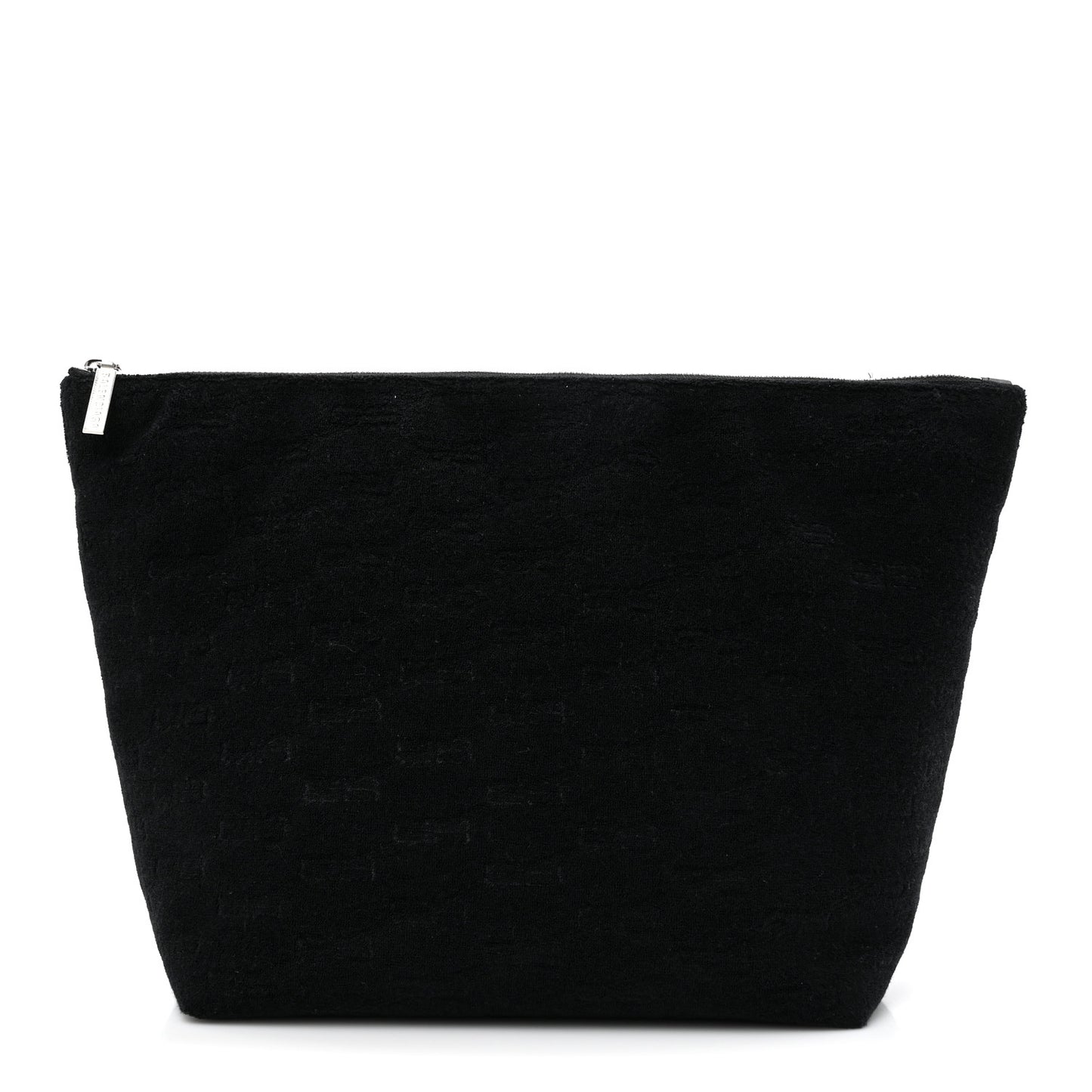 Sponge Fabric BB Monogram Medium Jumbo Pouch Black