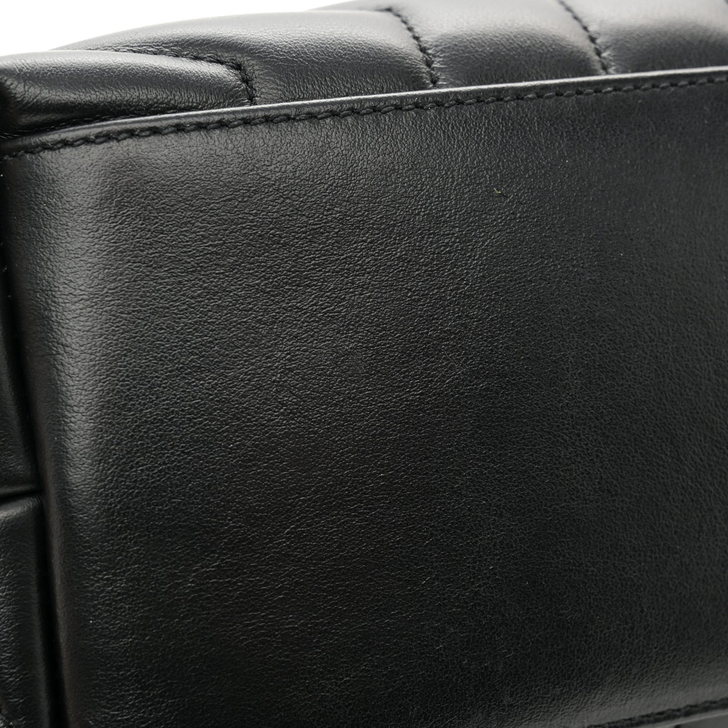 Calfskin Y Quilted Monogram Medium Loulou Chain Satchel Black