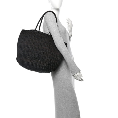 The Row Raffia Oregon Bag Black 2 of 14