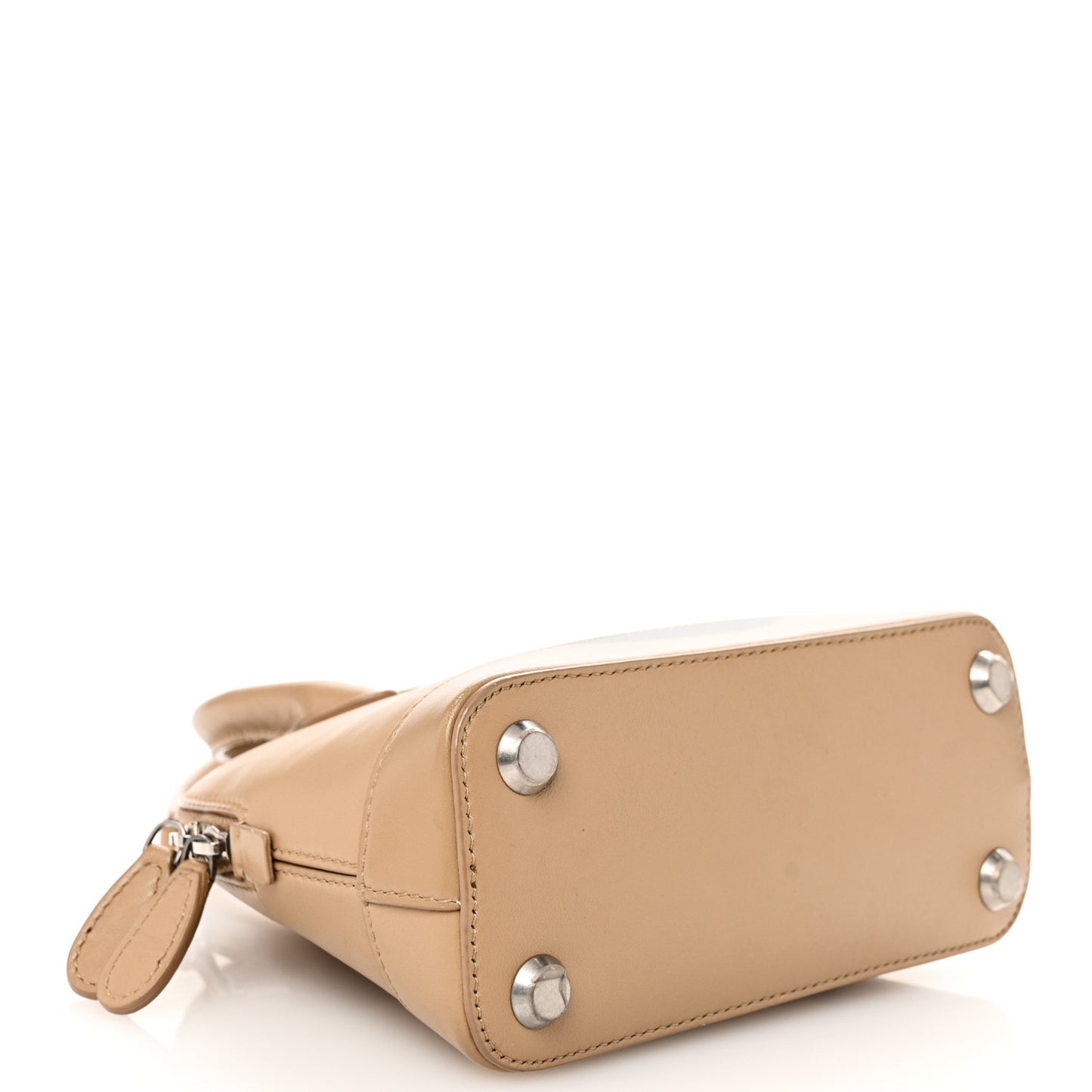 Calfskin Happy Sad XXS Ville Top Handle Bag Light Brown