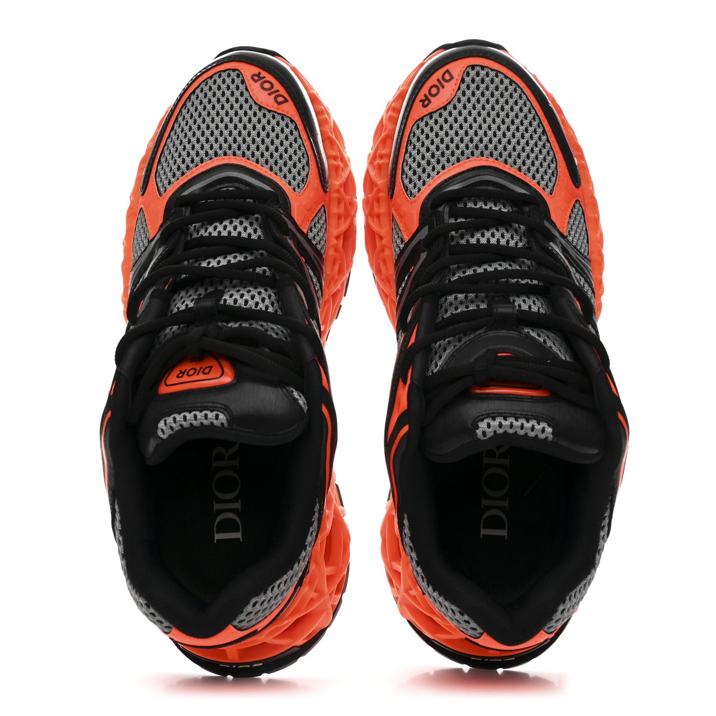 Technical Mesh Calfskin Mens B35 NXXT Sneakers 45 Black Orange