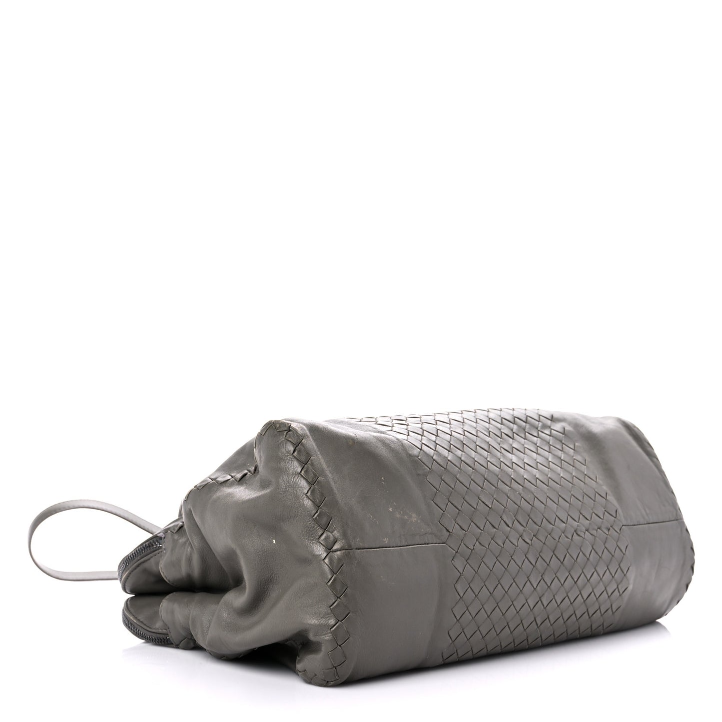 Calfskin Intrecciato Large Leggero Tote Kaki Fondente