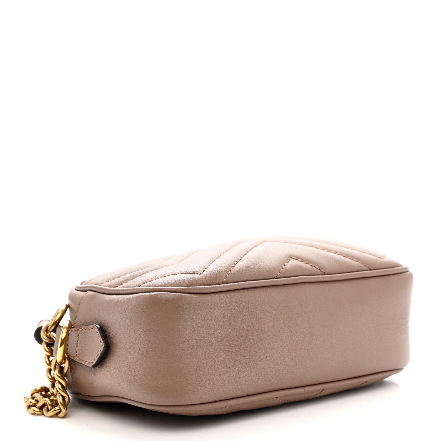 Gucci Calfskin Matelasse Mini GG Marmont Chain Shoulder Bag Porcelain Rose 4 of 11