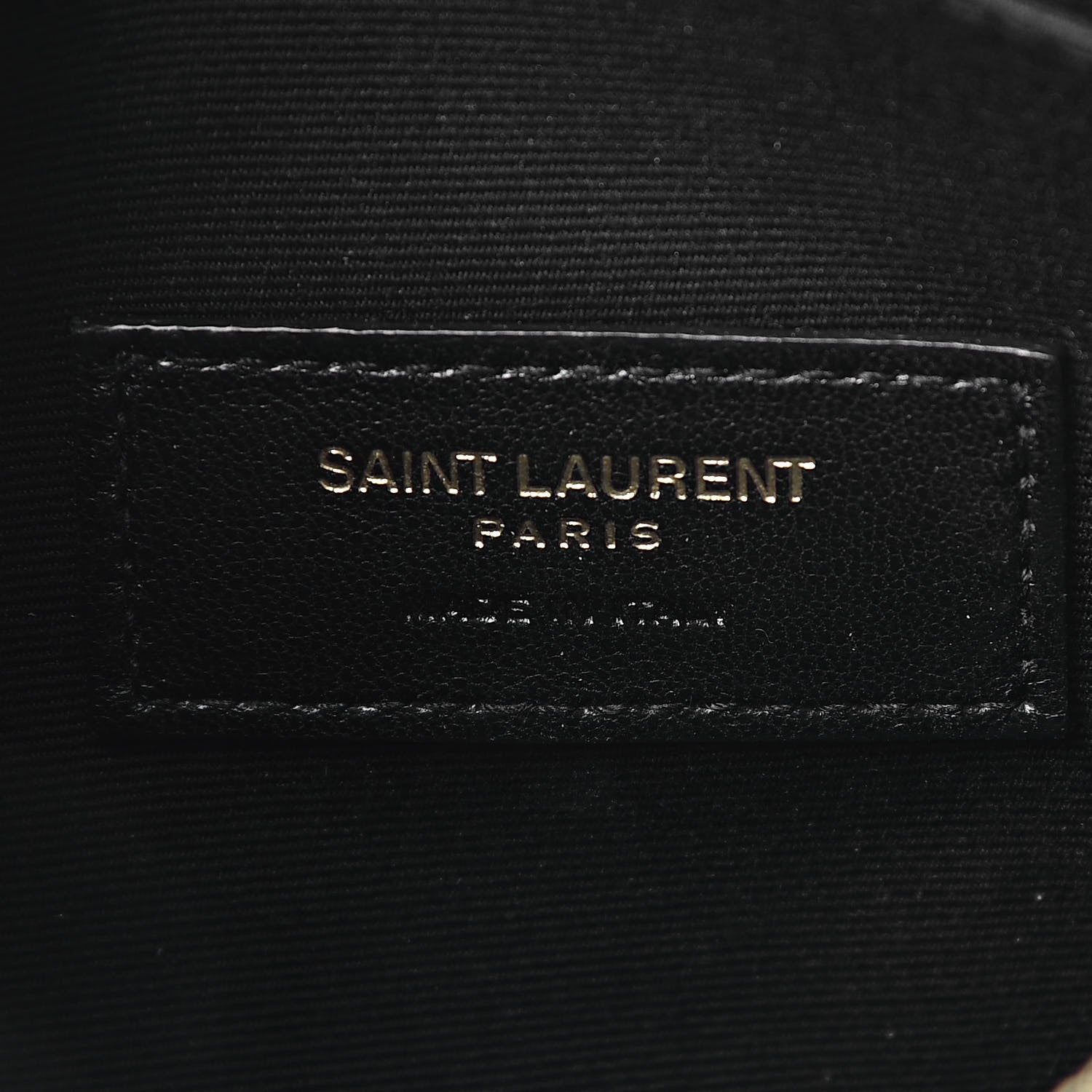 Saint Laurent Iridescent Grain De Poudre Matelasse Chevron Monogram Bill Pouch Gold 6 of 8