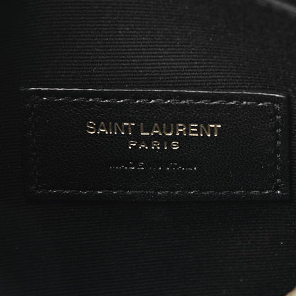 Saint Laurent Iridescent Grain De Poudre Matelasse Chevron Monogram Bill Pouch Gold 6 of 8