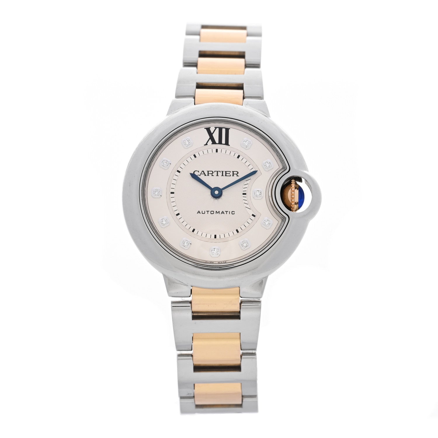 Cartier Stainless Steel 18K Yellow Gold Diamond 33mm Ballon Bleu De Cartier Automatic Watch 1 of 4