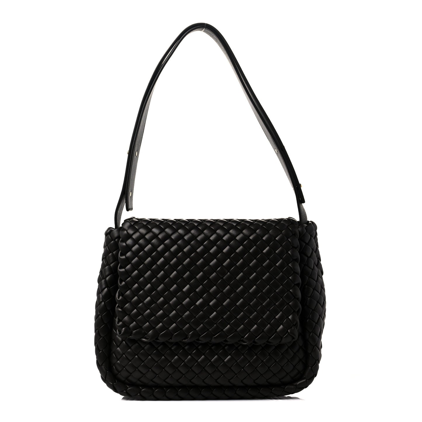 Nappa Intrecciato Cobble Shoulder Bag Fondant