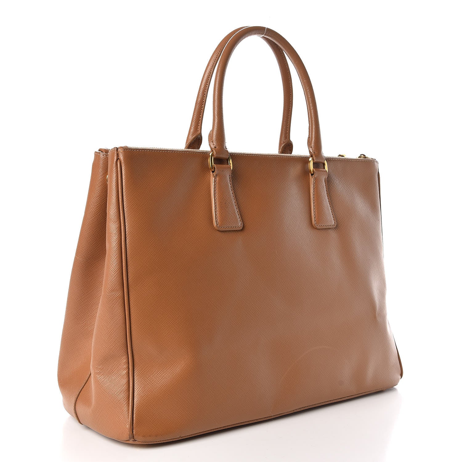 Prada Saffiano Large Galleria Double Zip Tote Caramel 3 of 21