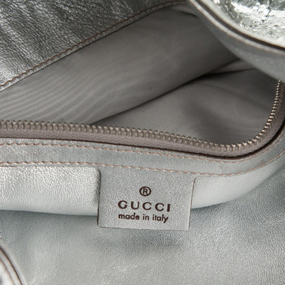 Gucci Python Large Indy Top Handle Hobo Silver 7 of 8