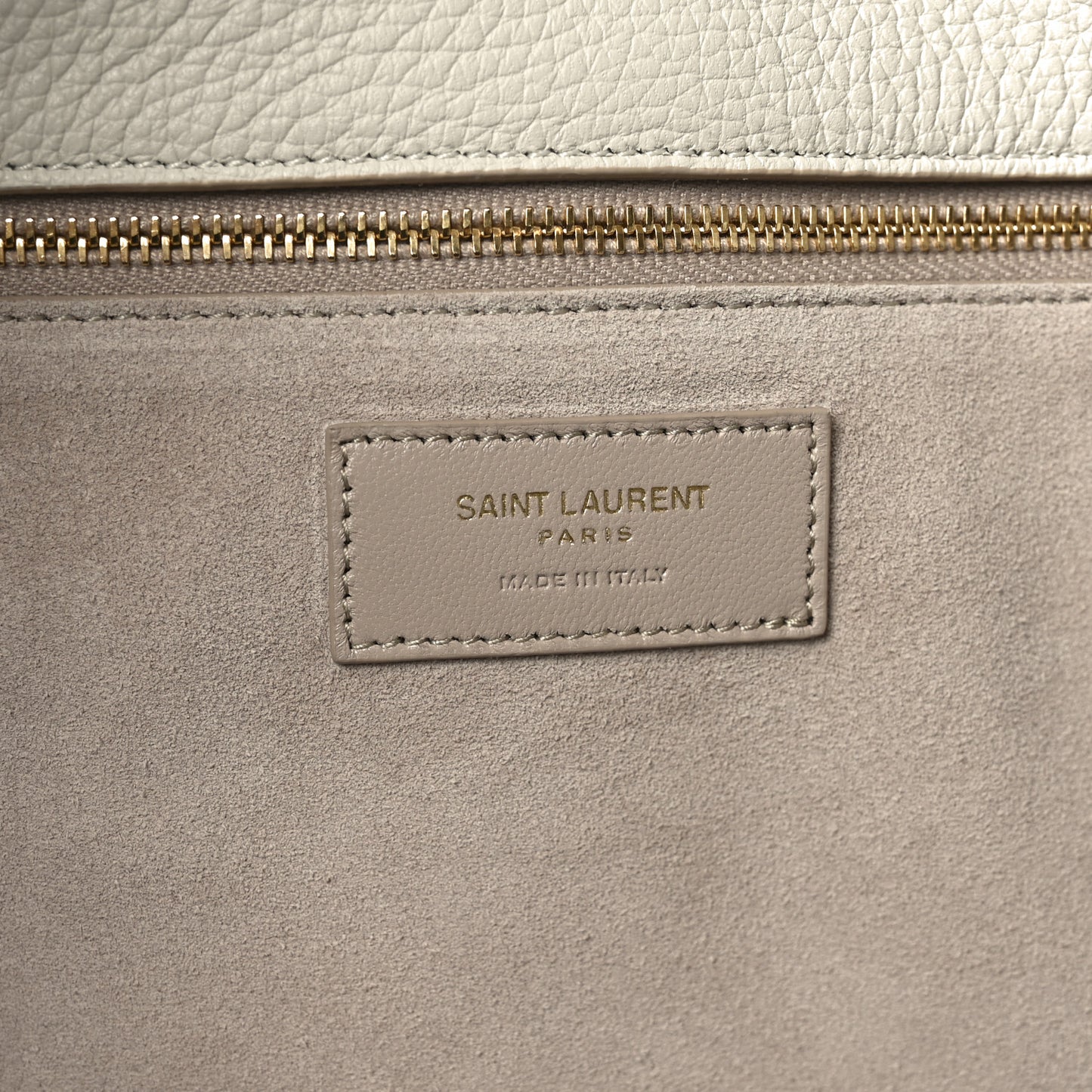 Grained Deerskin Bea Tote Blanc Vintage