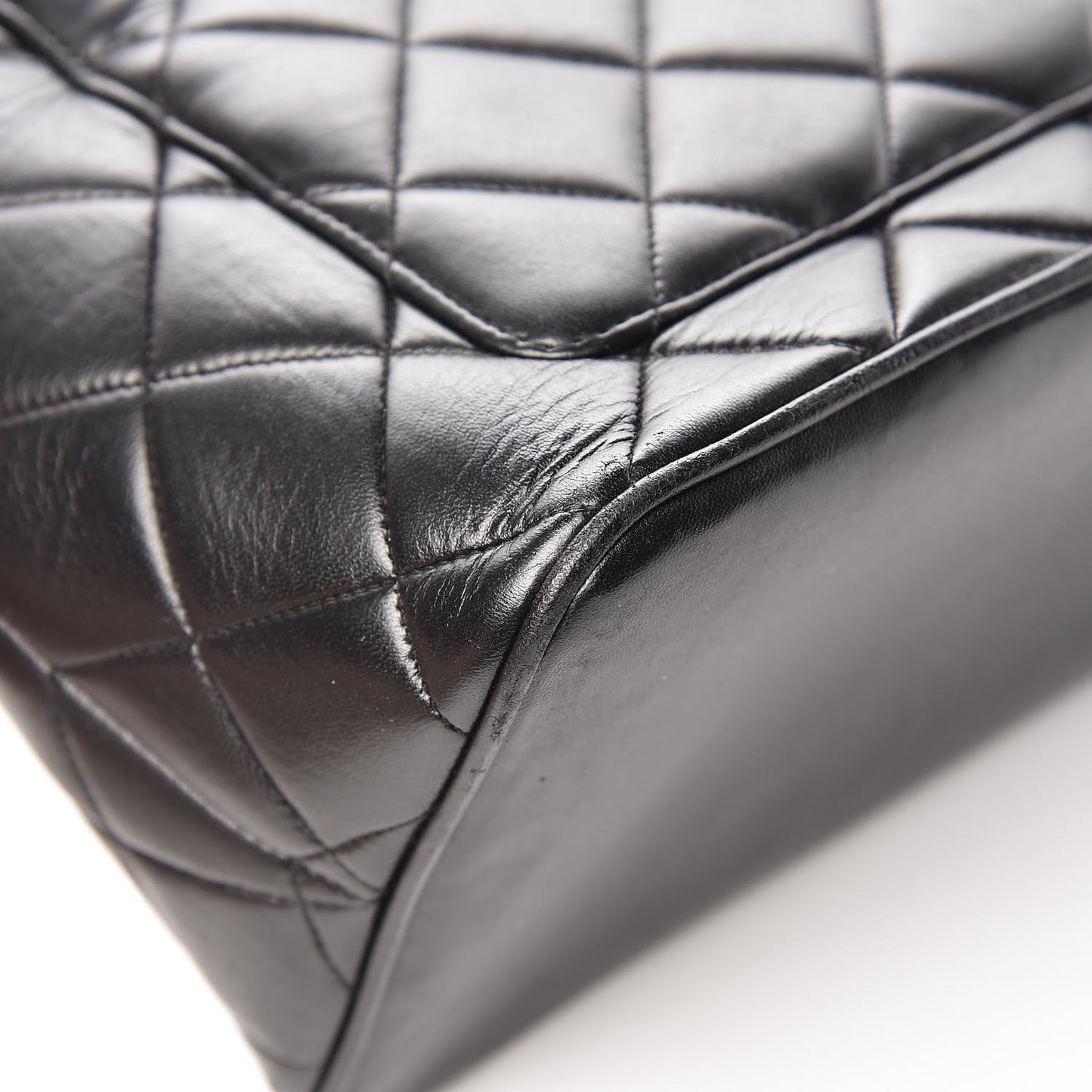 Lambskin Quilted Medallion Tote Black