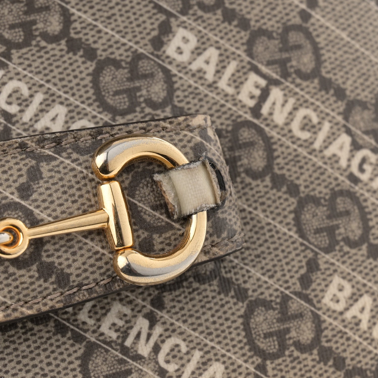 Gucci X BALENCIAGA GG Supreme Monogram Web Logo Print Mini