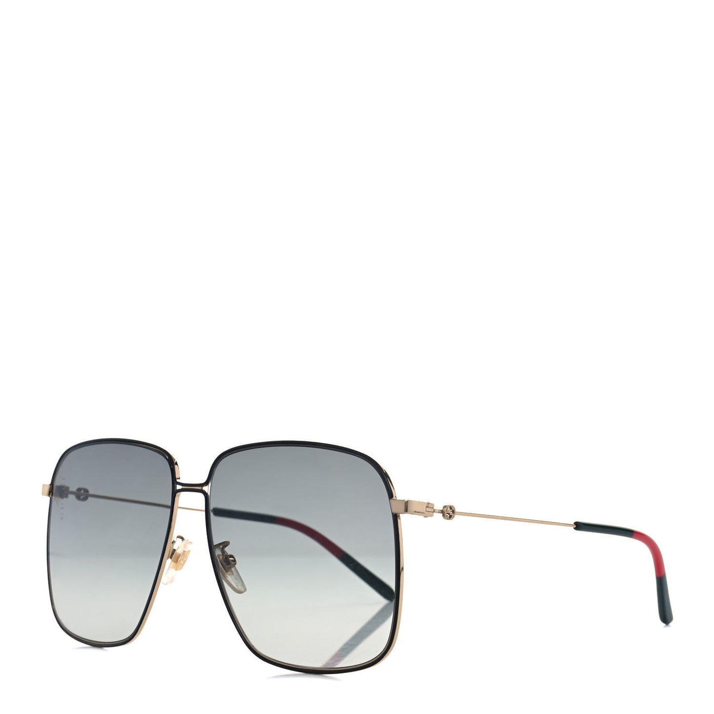 Rectangular Frame Interlocking G Sunglasses GG0394S Green Red