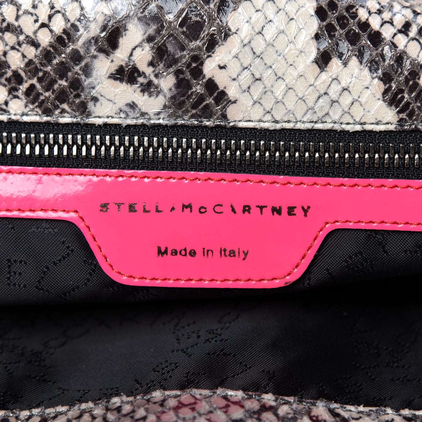 Eco Python Small Falabella Tote Chalk Pink