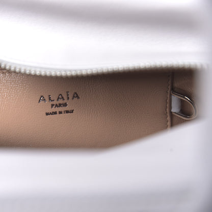 Alaia Calfskin Lux Laser Cut Studded Small Elga Top Handle Bag Grey 6 of 9