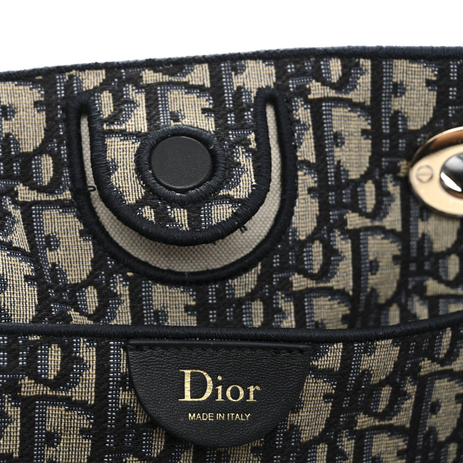 Christian Dior Oblique Small Bow Shopping Tote Blue Multicolor 12 of 12