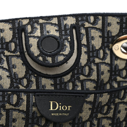 Christian Dior Oblique Small Bow Shopping Tote Blue Multicolor 12 of 12