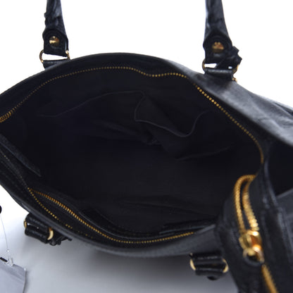 Balenciaga Chevre Gold Metallic Edge Hardware City Black 5 of 10