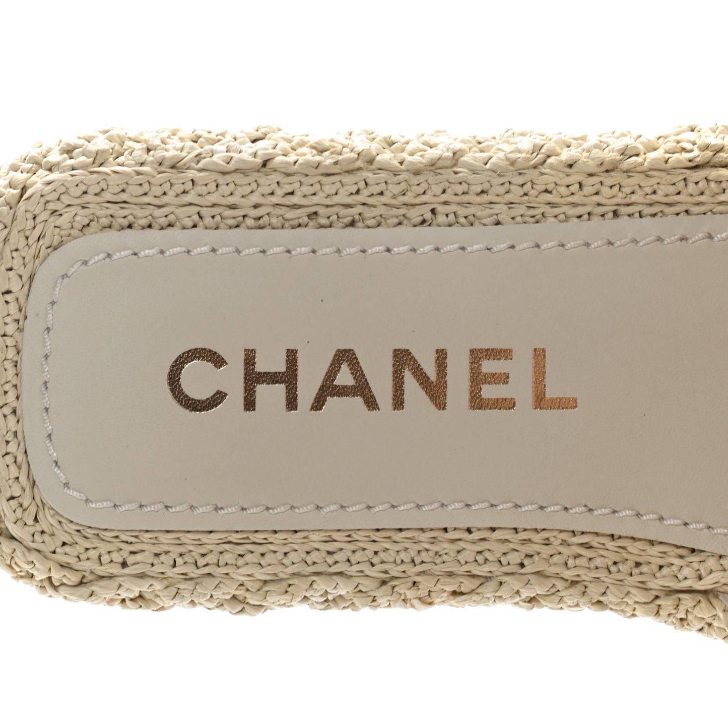 Cord Braided CC Mules 39 Light Beige