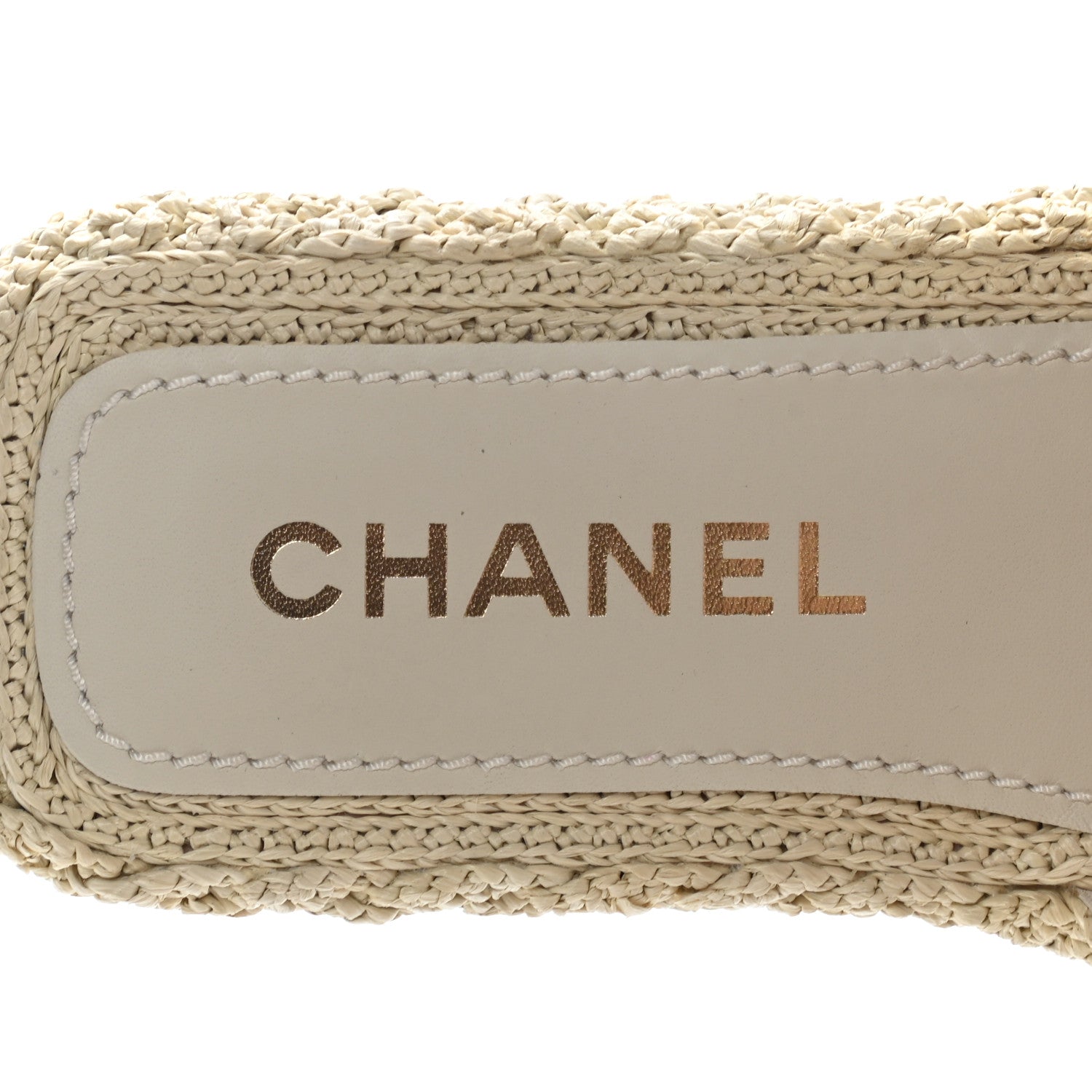 Chanel Cord Braided CC Mules 39 Light Beige 5 of 11