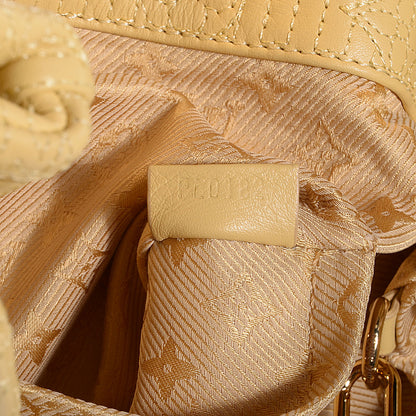 Louis Vuitton Calfskin Quilted Monogram Altair Clutch Jaune Pale 7 of 8