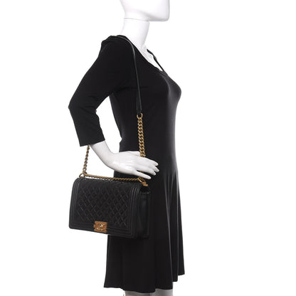 Chanel Lambskin Quilted New Medium Boy Flap Black 2 of 15