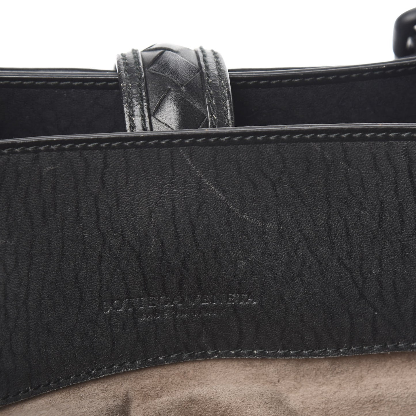 Grained Lambskin Medium Roma Tote Black
