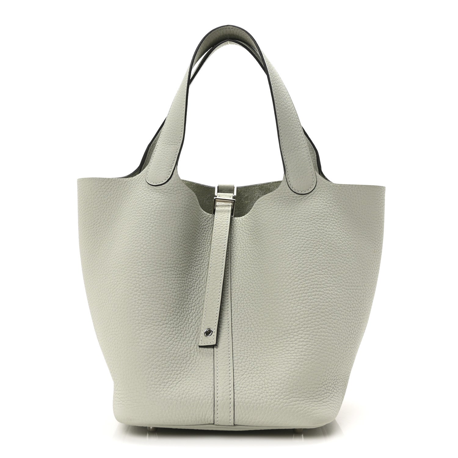 Hermes Taurillon Clemence Picotin Lock 22 MM Gris Neve 1 of 10