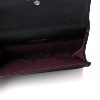 Chanel Lambskin Quilted Flap Card Holder Wallet Black 5 of 10