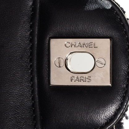 Chanel Tweed Medium Double Flap Black White 10 of 10