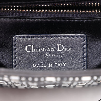 Christian Dior Satin Crystal Cannage Mini Lady Dior Navy 6 of 10