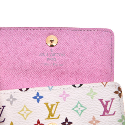 Louis Vuitton Monogram Multicolor Multicles 4 Key Holder White Litchi 6 of 6