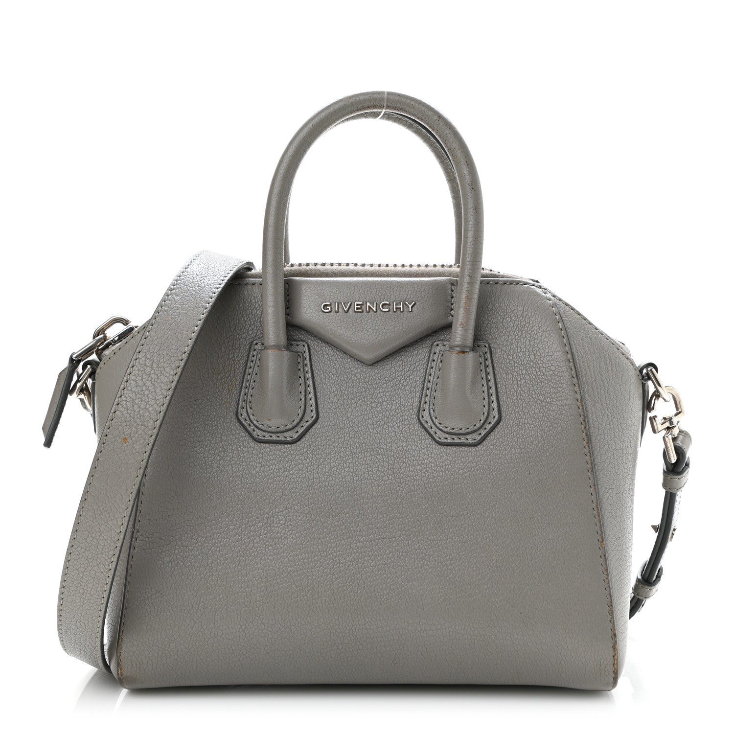 Givenchy Sugar Goatskin Mini Antigona Pearl Grey 1 of 19