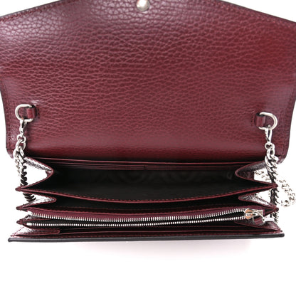 Gucci Dollar Calfskin Crystal Mini Dionysus Chain Wallet Vintage Bordeaux 5 of 11