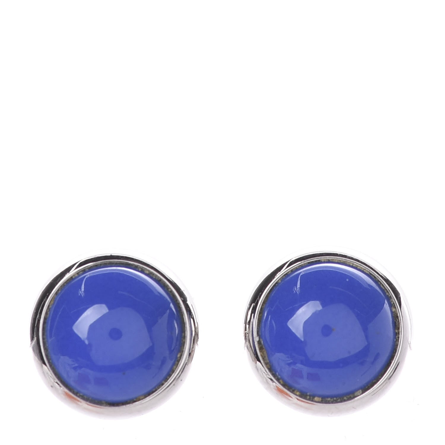 Hermes Enamel Eclipse Earrings Bleu Royal 1 of 4