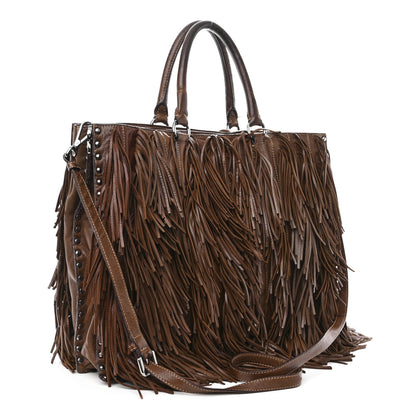 Prada Gaufre Tassel Tote Bag Brown 3 of 34