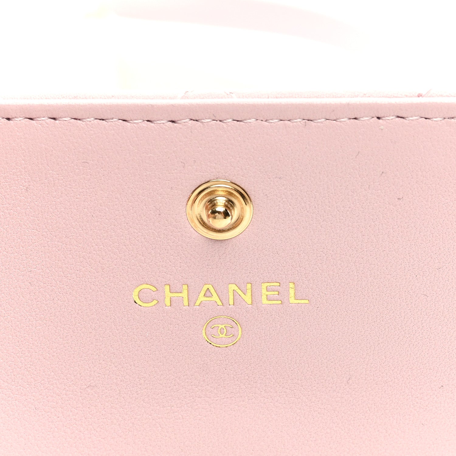 Chanel Calfskin Quilted About Pearls Card Holder Flap With Chain Light Pink 6 of 9