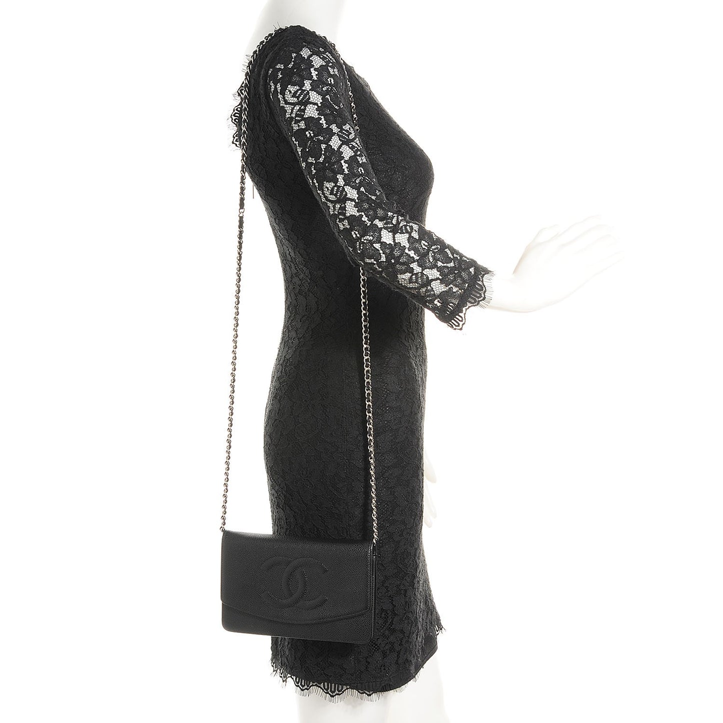 Caviar Timeless CC Wallet on Chain WOC Black